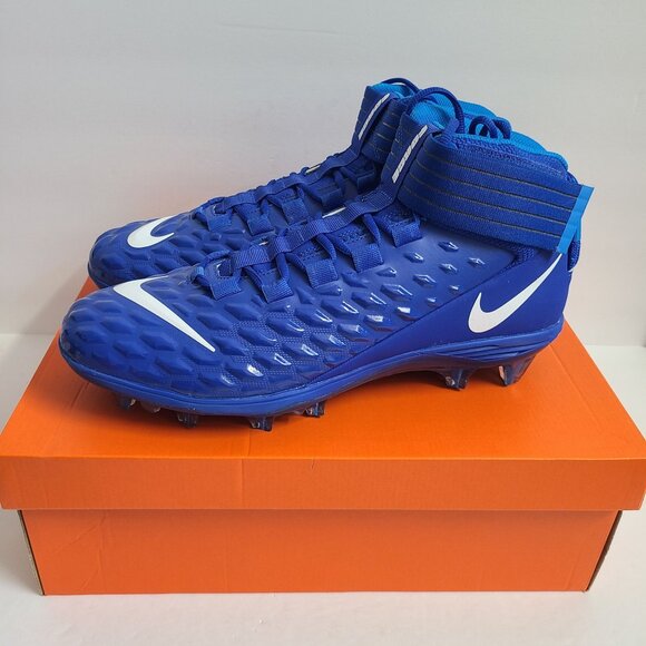 Nike Force Savage Pro 2 Football Cleats AH4000-400 Size 14 Blue Nike Force Savage Pro 2 Mid Football Cleats Royal Blue White  main image 2